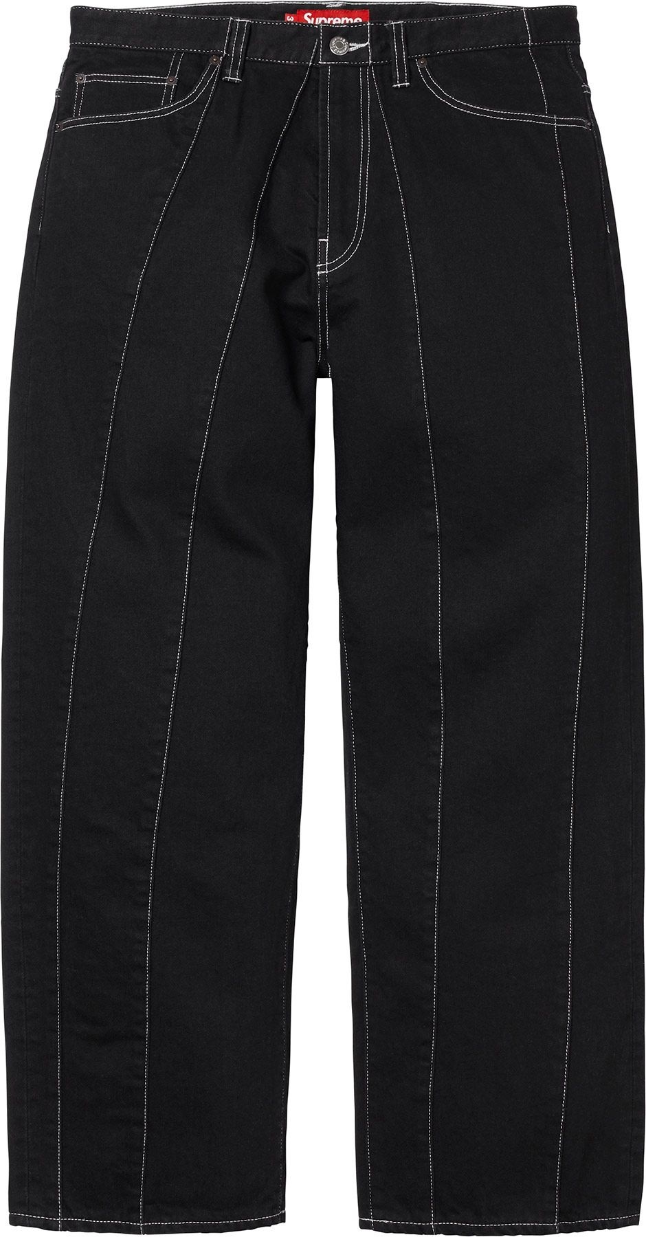 Paneled Stripe Baggy Jean view 6